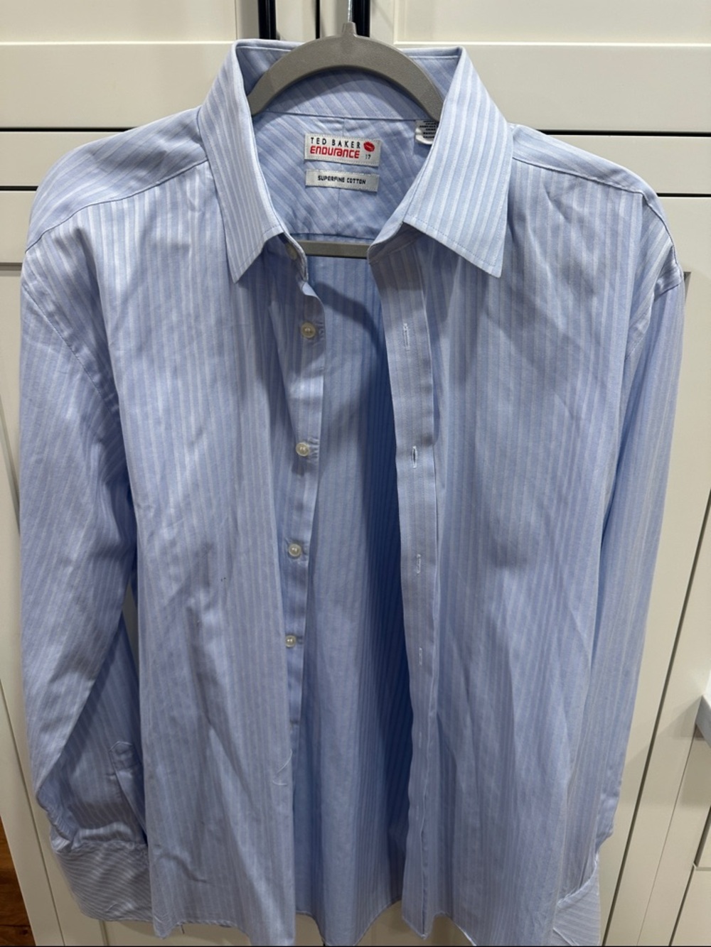 Ted Baker Light Blue & White Striped Dress Shirt